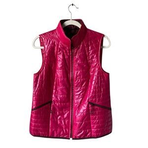 NWT Talbots Lightweight Women's Primaloft Collection Pink Puffer Vest- Sz Medium